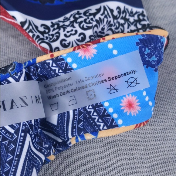 Zaful Floral Paisley Strappy Bikini Set - Picture 12 of 15